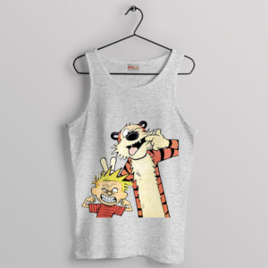 Timeless Tales Calvin and Hobbes Sport Grey Tank Top