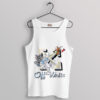 Tom and Jerry Cartoon Off White Tank Top