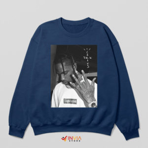 Travis Scott Hype Mode Signature Navy Sweatshirt