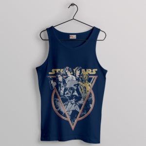 Tribute All The Star Wars Characters Navy Tank Top