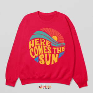 Tribute Vintage Here Comes the Sun Red Sweatshirt