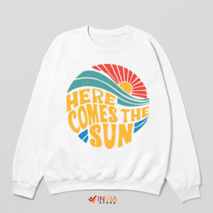 Tribute Vintage Here Comes the Sun White Sweatshirt