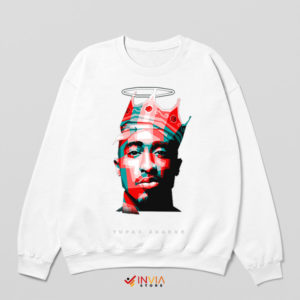 Tupac Shakur Majesty KING of Hip-Hop White Sweatshirt