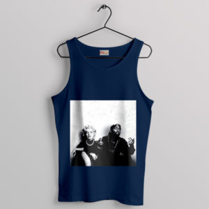 Tupac Shakur Meets Marilyn Monroe Navy Tank Top