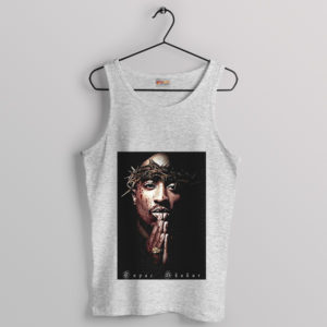 Tupac Shakur Spiritual Connection Sport Grey Tank Top