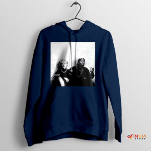 Tupac and Marilyn Monroe Mashup Navy Hoodie