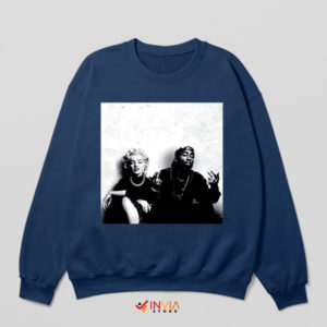 Tupac and Marilyn Monroe Timeless Navy Sweatshirt