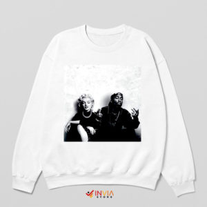 Tupac and Marilyn Monroe Timeless White Sweatshirt