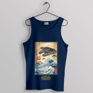 Ukiyo-e Universe Millennium Falcon Navy Tank Top