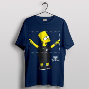 VAR Football Meme Bart Simpson Navy T-Shirt