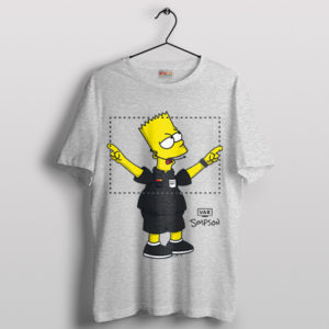 VAR Football Meme Bart Simpson Sport Grey T-Shirt