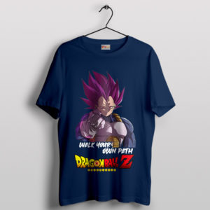 Vegeta's Evolution Ultra Ego Path Navy T-Shirt