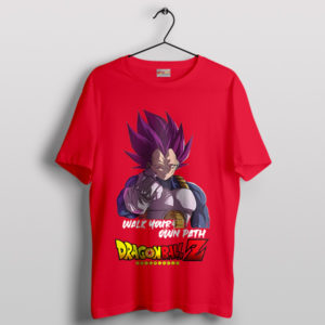 Vegeta's Evolution Ultra Ego Path Red T-Shirt