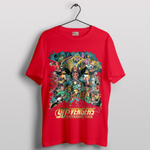 Vengers 90s Cartoon Characters Assemble Red T-Shirt