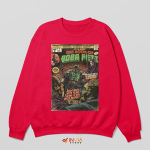 Vintage Book Boba Fett Tatooine Red Sweatshirt