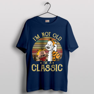 Vintage Calvin and Hobbes Humor Navy T-Shirt