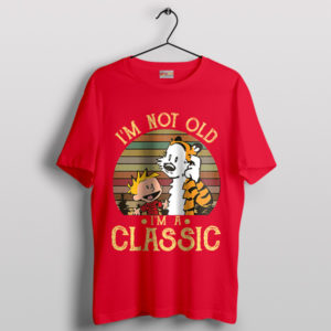 Vintage Calvin and Hobbes Humor Red T-Shirt