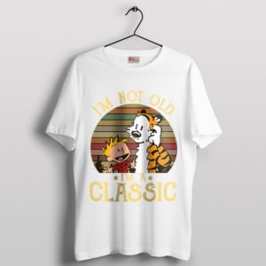 Vintage Calvin and Hobbes Humor White T-Shirt