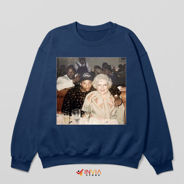 Vintage Photo Eazy-e Betty White Navy Sweatshirt