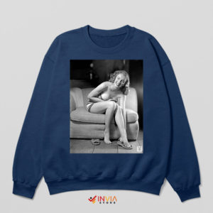 Vintage Pictures of Marilyn Monroe Navy Sweatshirt