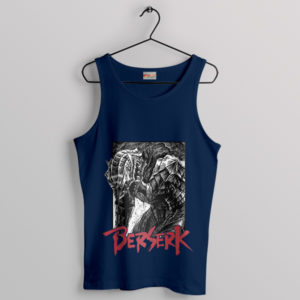 Warrior in the Shadows Guts Anime Navy Tank Top