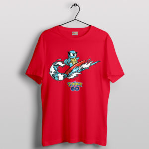 Wartortle Adventure Nike Swoosh Red T-Shirt