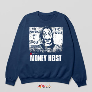 Wear the Heist Mask The Professor Navy Sweatshirt