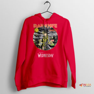 Wednesday Netflix Series Iron Knife Red Hoodie