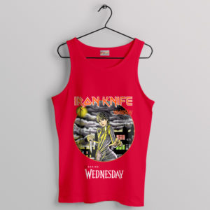 Wednesday Series Iron Knife Maiden Red Tank Top