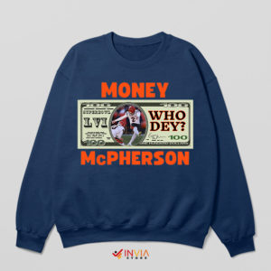 Who Dey Chant Mcpherson Bengals Navy Sweatshirt