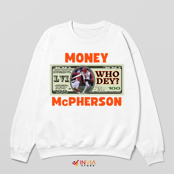 Who Dey Chant Mcpherson Bengals White Sweatshirt