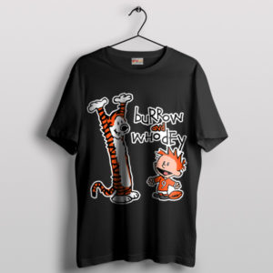 Who Dey for Calvin and Hobbes Black T-Shirt