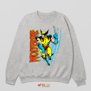 X-Men Classic Wolverine Comic Book Sport Grey Sweatshirt