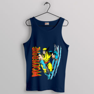 X-Men the Beast Classic Wolverine Navy Tank Top