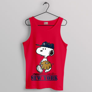 Yankee Snoopy Grand Home Run Red Tank Top