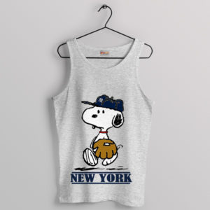 Yankee Snoopy Grand Home Run Sport Grey Tank Top