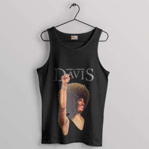 Young Angela Yvonne Davis Black Tank Top