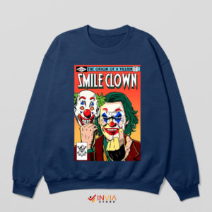 A Dark Smile with Joker Comic Navy Sweatshirt