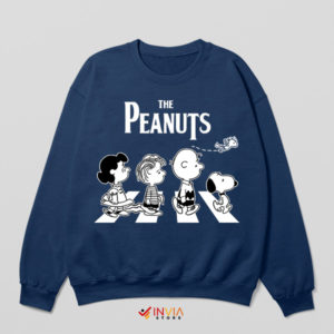 A Nostalgic Tribute Peanuts on Abbey Navy Sweatshirt