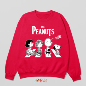 A Nostalgic Tribute Peanuts on Abbey Red Sweatshirt