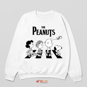 A Nostalgic Tribute Peanuts on Abbey White Sweatshirt