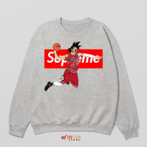 Air Goku Slam Dunking with Chicago Bulls Sweatshirt