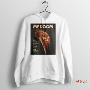 All Caps Tribute DOOM-Infused Style White Hoodie