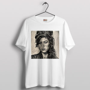 Amy Winehouse Portrait Paint Art Graphic T-Shirt