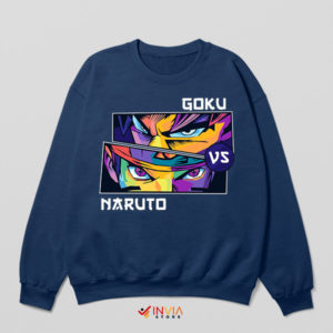 Anime Battle Gear Goku vs Naruto Navy Sweatshirt