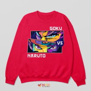 Anime Battle Gear Goku vs Naruto Red Sweatshirt