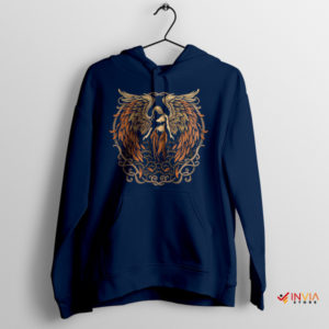 Ascend to Darkness The Fallen Angel Navy Hoodie