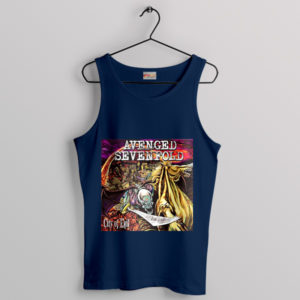 Avenged Beyond the City of Evil Navy Tank Top