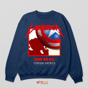 Avenger of Metal Captain America Navy Sweatshirt