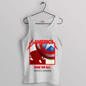 Avengers Captain America Kill 'Em All Sport Grey Tank Top